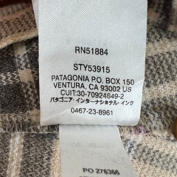 PATAGONIA Fjord Flannel Shirt Top Button-Down Long Sleeves Pockets Size 2 - Picture 11 of 12